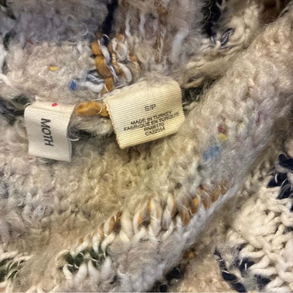 Anthropologie Moth Chloe chunky knit cardigan S oversized - Picture 4 of 5